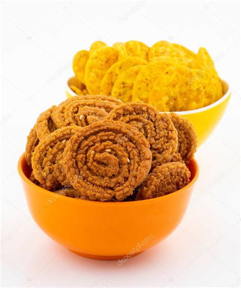 Chakli Tradicional Indio Con Masala Khari Un Bocadillo Frito Crujiente