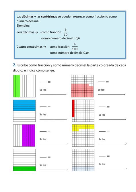 Fracciones A Decimales Ejercicios