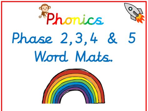 Phonics Mat Bundle Phases 2 3 4 And 5 Teaching Resources