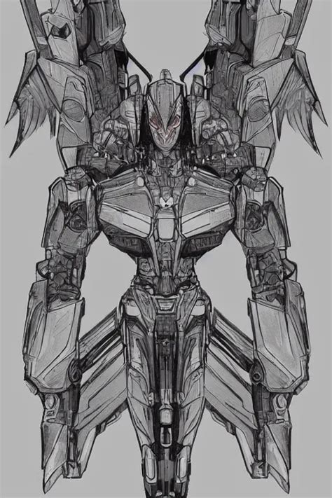 Very Symmetrical Full Body Illustrations Of Mecha Stable Diffusion