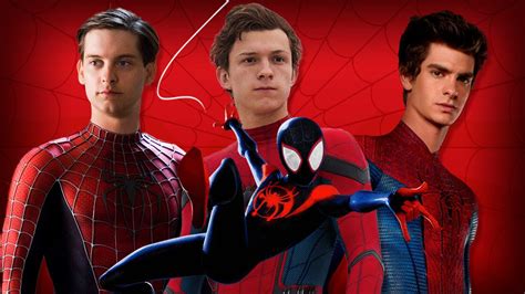 Tom Holland Tobey Maguire e Andrew Garfield estão em Homem Aranha