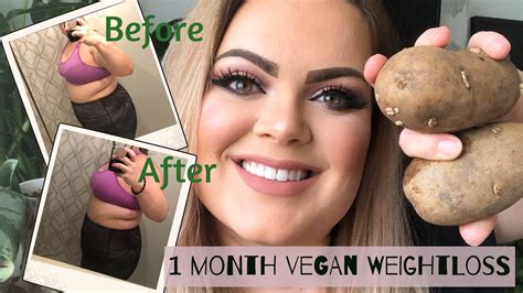 1 Month Eating Vegan Wfpb Weightloss Results Losing Weight While Eating Carbs Youtube