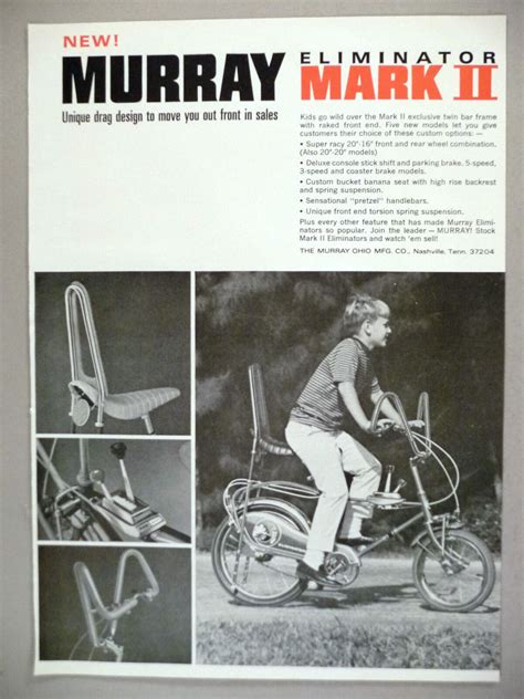 Murray Eliminator Mark II Bicycle PRINT AD 1969 Bicycles EBay