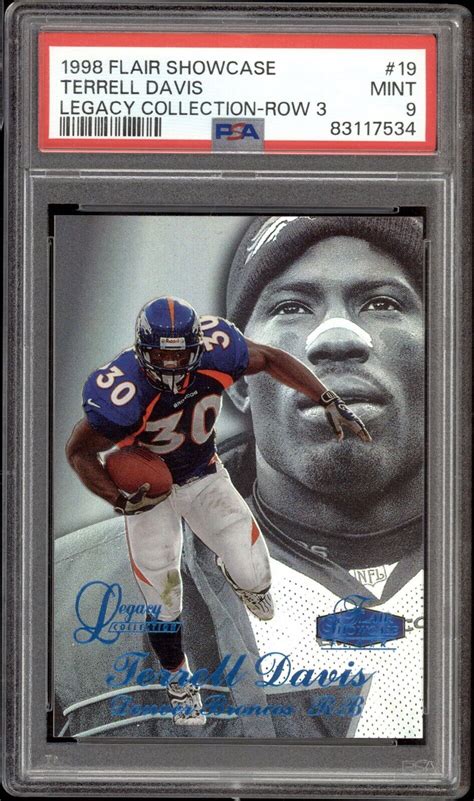 Terrell Davis Psa Flair Showcase Legacy Coll Row