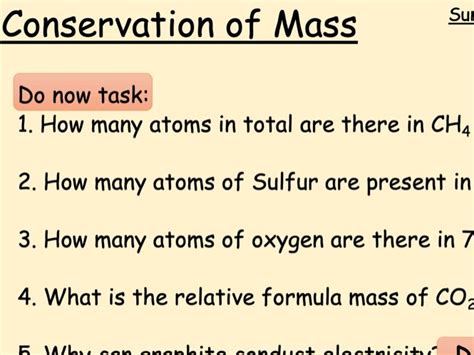 C3 Conservation Of Mass Teaching Resources