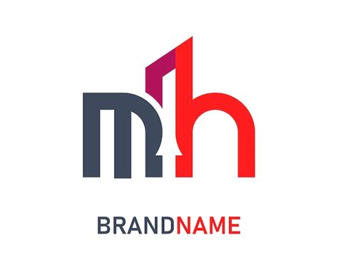 Premium Vector | Letter mh logo design template