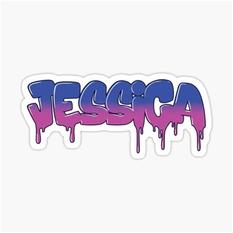 Jessica Name Graffiti Sticker For Sale By MCustoms Redbubble