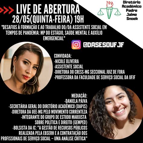 O Diretório Acadêmico promove a iniciativa Toda Semana uma Live