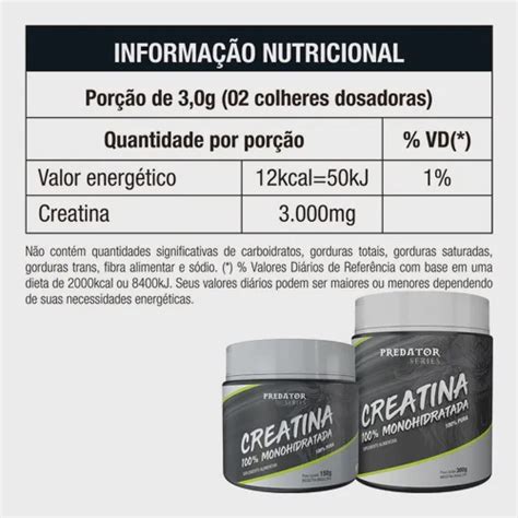 Creatina Monohidratada G Nutrata Predator Series Em Promo O