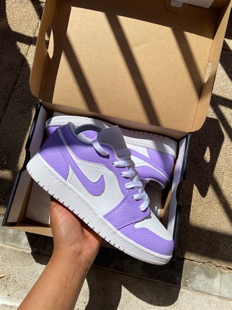 Jordan 1 Low Purple Lilac Custom Etsy