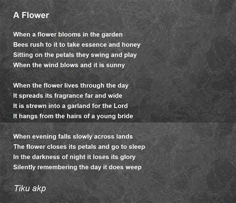 A Flower Poem By Anil Kumar Panda Poem Hunter