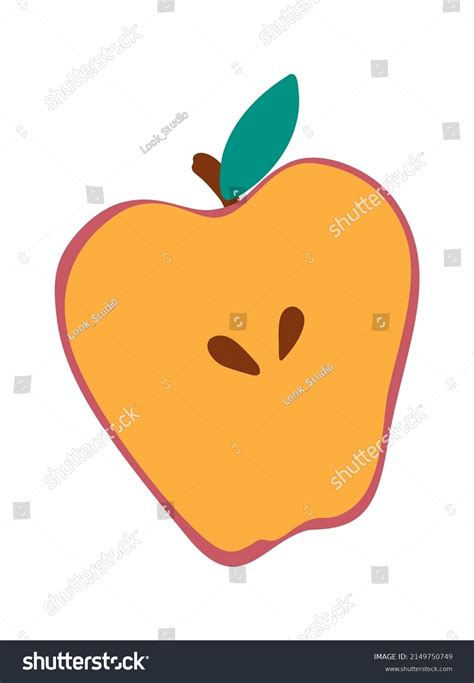 Cartoon Fruit Apple Vector Illustration Stock Vector Royalty Free