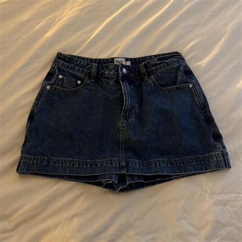 Princess Polly Denim Skort Size Worn Once Depop