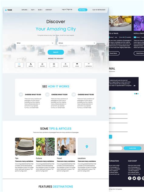 Tuor — Шаблон туристического сайта Бесплатные Html шаблоны для сайтов