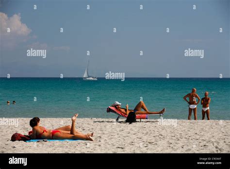 Poetto Beach Cagliari Sardinia Italy Stock Photo Alamy