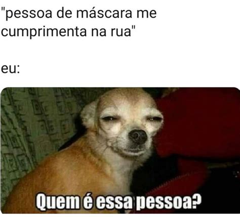 Pessoa De M Scara Me Cumprimenta Na Rua Eu Quem Essa Pessoa Memes