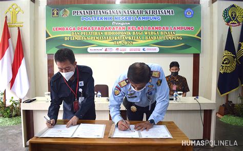 Politeknik Negeri Lampung MoU Dengan Lapas Kelas I Bandar Lampung