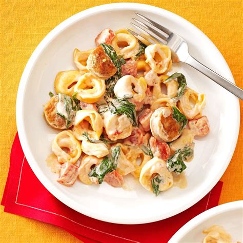 Creamy Tomato Tortellini With Sausage Recipe Taste Of Home