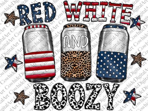 Red White And Boozy Png American Drinks Png 4th July Boozy Etsy