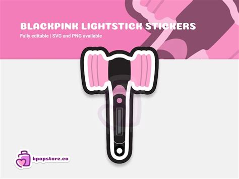 Blackpink Lightstick Sticker SVG Vector Editable And Etsy