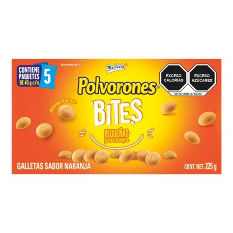 Galletas Marinela Polvorones Bites Sabor Naranja 225 G Walmart