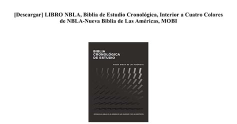 LIBRO EPUB PDF NBLA Biblia de Estudio Cronológica Interior a