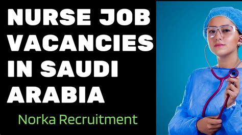 Nurse Job Vacancies In SAUDI ARABIA Norka Recruitment High Salary