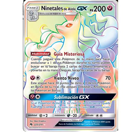 TCG Ninetales De Alola GX 225 214 ESP Tiendas Level Up