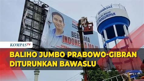 Diturunkan Paksa Oleh Bawaslu Baliho Prabowo Gibran Di Kendal Langgar