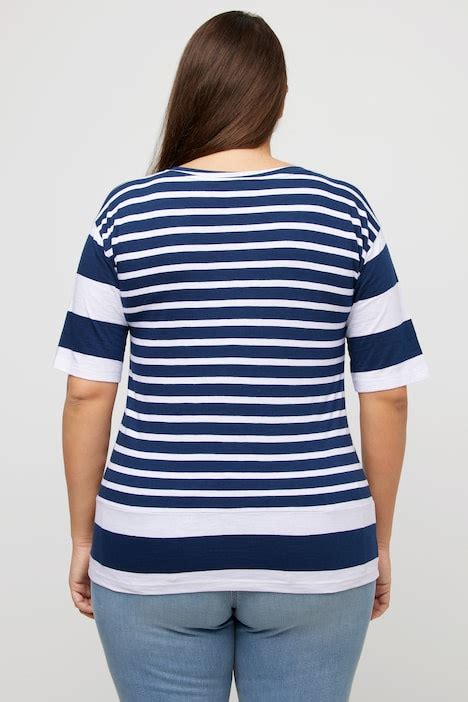 Oversized Striped V Neck Tee T Shirts Knit Tops And Tees