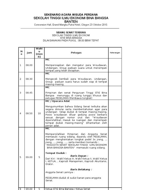 Contoh Susunan Acara Bedah Buku Delinewstv