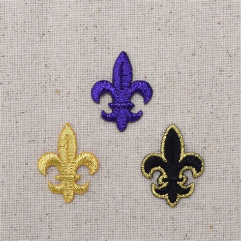 Fleur De Lis Small Color Choice Gold Purple Blackgold