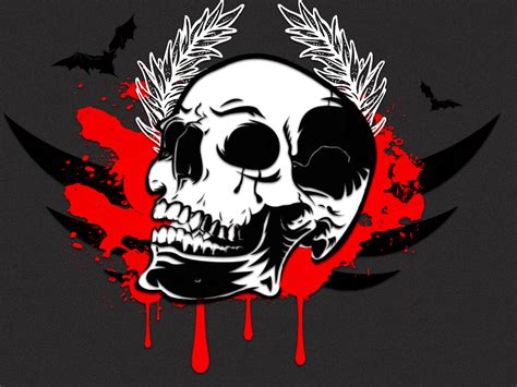 Skull And Blood By Flegmaucigasa On Deviantart