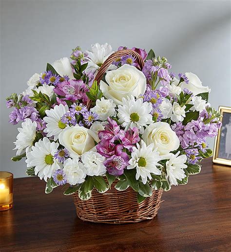 Funeral Flower Basket Arrangements for Sympathy | 1800Flowers