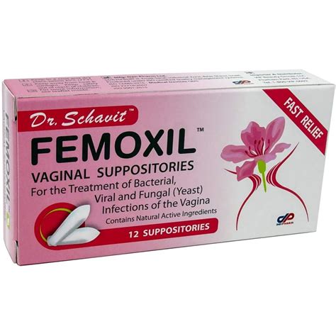 Dr. Schavit FEMOXIL Vaginal Suppositories - Natural Plant-Based Formula ...