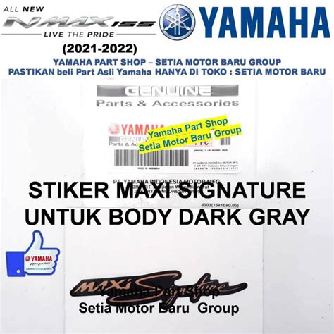 Stiker Emblem Logo Maxi Signature All New Nmax N Max Body Warna