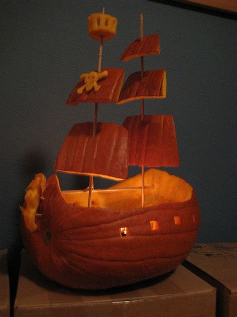 Pirate Ship Pumpkin Carving Idea | Creative Ads and more...