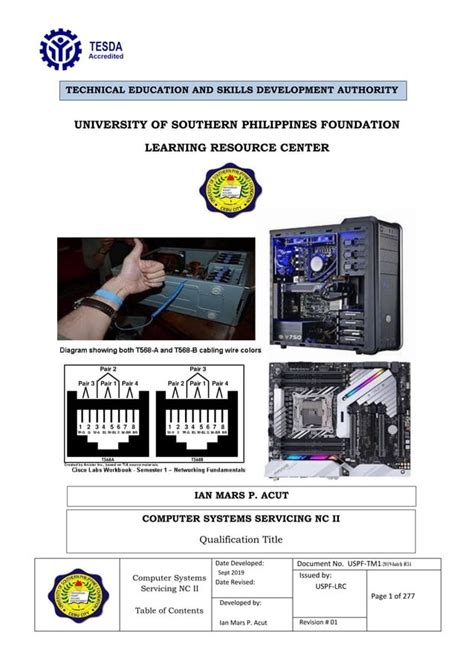 Tm Tesda Portfolio Computer Systems Servicing Nc Ii Pdf