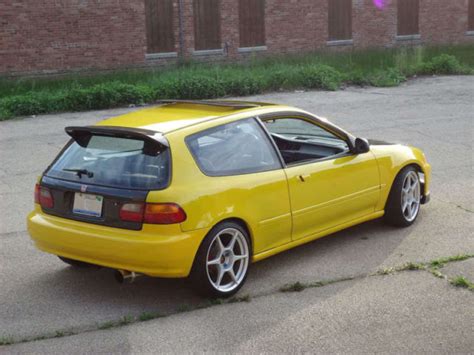 Honda Civic Si Hatchback Vtec Carbon Fiber Velocity Yellow Clean