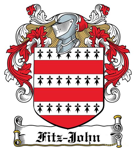 Fitzjohn Coat Of Arms Irish Digital Art By Heraldry Pixels