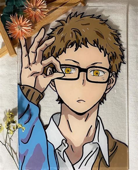 Tsukishima Kei Anime Canvas Art Drawings Art Painting