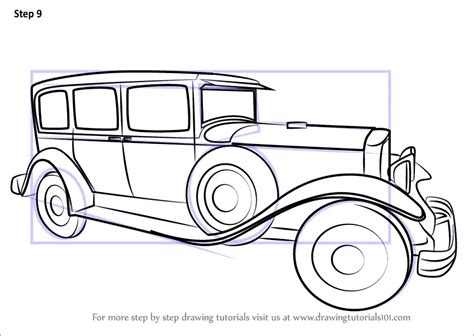 Learn How To Draw A Vintage Rolls Royce Vintage Step By Step