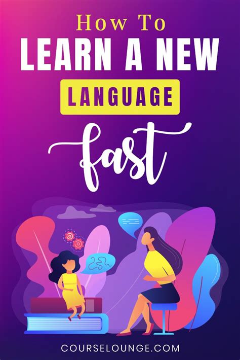 A Woman Sitting On Top Of A Book With The Title How To Learn A New Language Fast