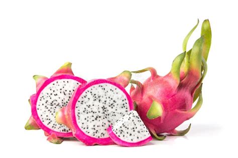 La Frutta Fresca Del Drago O Frutta Di Pitahaya Isolata Su Bianco