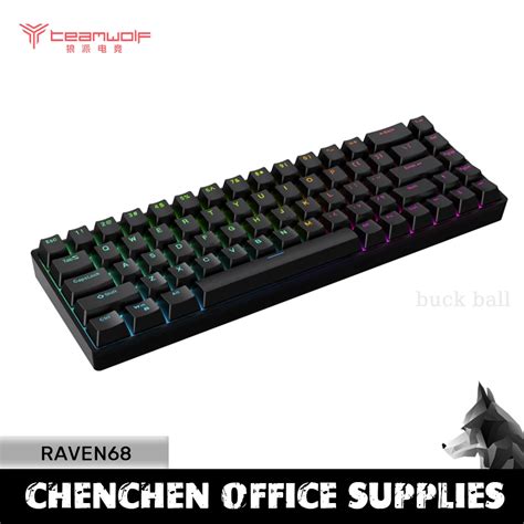 Teamwolf Raven68 Teclado Mec Nico 8K Fast Trigger RGB Backlight E