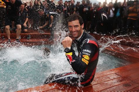 Mark Webber Is Celebrating His Second Win In Monaco Monaco Grand Prix 27th May 2012 F1