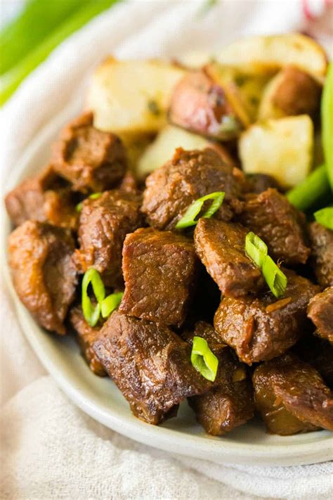 Easy Slow Cooker Honey Bourbon Steak Bites Recipe Simply Stacie