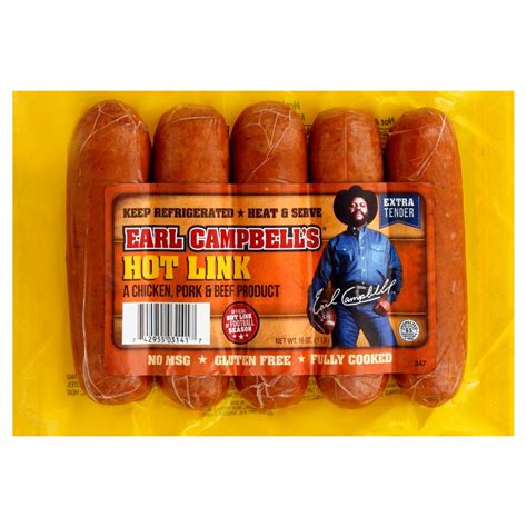 Earl Campbells Hot Links 14 Oz 4 Pack Meadowhillfarms