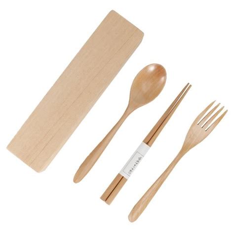 TMISHION Fourche en bois Cuillère Fourchette Baguettes en Bois Ensemble