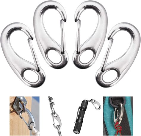 Amazon 4pcs 5 16 Stainless Steel Snap Hook M8 Carabiner Clip